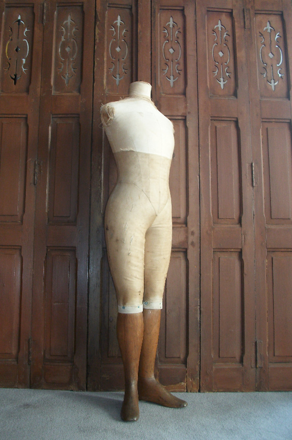 Mannequin by Stockman of Paris in ivory white silk